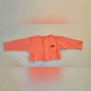 HB Pink Long Sleeve Top  Black bow on Pocket